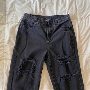 American Eagle ripped mom jeans